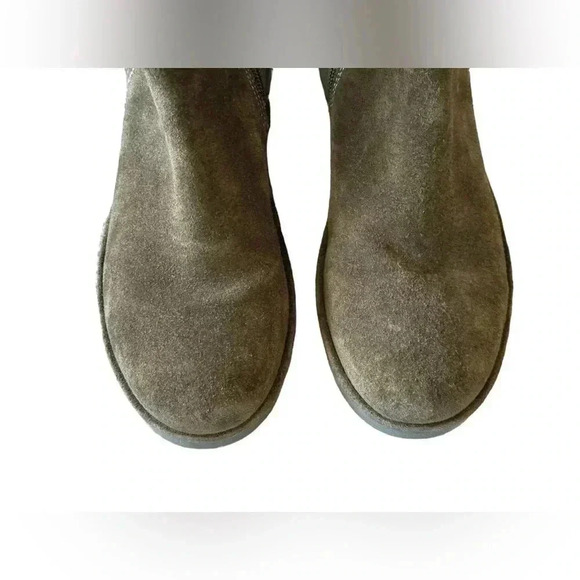 Fly London Green Nilo Sludge Suede Wedge Booties Size 41 - Picture 12 of 15